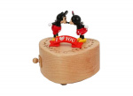 Disney muziekdoos Mickey loves Minnie Wooderful Life 8,8 cm hout Disney muziekdoos Mickey loves Minnie Wooderful Life 8,8 cm hout