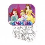 Disney zonnescherm Princess 2 stuks 45 x 36 cm + kleurplaat Disney zonnescherm Princess 2 stuks 45 x 36 cm + kleurplaat