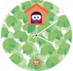 E-my wandklok Carpediem junior 35 cm glas groen E-my wandklok Carpediem junior 35 cm glas groen