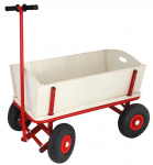 Eurotrail bolderwagen 95 x 61 cm hout/staal bruin/rood Eurotrail bolderwagen 95 x 61 cm hout/staal bruin/rood