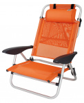 Eurotrail campingstoel Mallorca 74 x 60 cm aluminium oranje Eurotrail campingstoel Mallorca 74 x 60 cm aluminium oranje