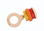 Everearth Rammelaar 3 ringen 3 kleuren 11 cm Everearth Rammelaar 3 ringen 3 kleuren 11 cm