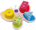 Everearth vormenpuzzel Vlinder junior hout 10 stukjes Everearth vormenpuzzel Vlinder junior hout 10 stukjes