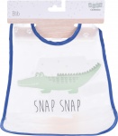 Free and Easy slabbetje krokodil 40 x 28 cm groen/blauw Free and Easy slabbetje krokodil 40 x 28 cm groen/blauw