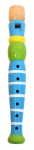 Gerardo's Toys blokfluit hout 12 cm blauw/groen Gerardo's Toys blokfluit hout 12 cm blauw/groen