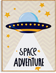 Giftdecor schilderij Space Adventure 80 x 60 cm hout lichtbruin Giftdecor schilderij Space Adventure 80 x 60 cm hout lichtbruin