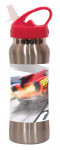 Giovas tuitbeker Cars staal 580 ml zilver/rood Giovas tuitbeker Cars staal 580 ml zilver/rood