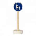 Glückskäfer verkeersbord voetgangers hout 10 cm Glückskäfer verkeersbord voetgangers hout 10 cm