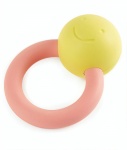 Hape babyring rammelaar 10 cm geel/roze Hape babyring rammelaar 10 cm geel/roze