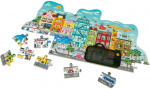 Hape vloerpuzzel City junior 83 cm hout 48-delig Hape vloerpuzzel City junior 83 cm hout 48-delig