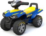 Happy Baby loopauto Goodyear junior 61 x 39 cm blauw/geel Happy Baby loopauto Goodyear junior 61 x 39 cm blauw/geel
