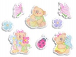 Kids Decor muurdecoratie foam Bear Brothers junior 8 stuks Kids Decor muurdecoratie foam Bear Brothers junior 8 stuks