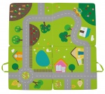 ACHOKA verkeerskleed dorp 100 x 100 x 4 cm groen ACHOKA verkeerskleed dorp 100 x 100 x 4 cm groen