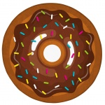 ACHOKA vloerkleed donut 75 cm bruin ACHOKA vloerkleed donut 75 cm bruin
