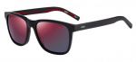 Hugo Boss zonnebril HG 1073/S UYY/AO rechthoekig cat. 3 zwart/rood Hugo Boss zonnebril HG 1073/S UYY/AO rechthoekig cat. 3 zwart/rood
