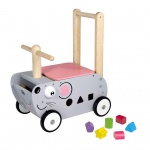 I'm Toy Loop- en duwwagen muis junior 45 cm grijs I'm Toy Loop- en duwwagen muis junior 45 cm grijs