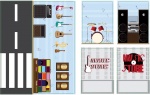 iWallz decoratiestickers Music Store 6-delig iWallz decoratiestickers Music Store 6-delig
