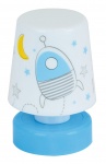 Jemini nachtlamp Pusher Space jongens 11 cm wit/blauw Jemini nachtlamp Pusher Space jongens 11 cm wit/blauw