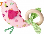 Käthe Kruse houten grijpring vogel 14 cm roze Käthe Kruse houten grijpring vogel 14 cm roze
