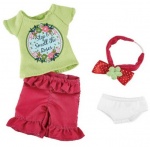 Käthe Kruse kledingset Tuiniersoutfit Kruseling Sofia groen Käthe Kruse kledingset Tuiniersoutfit Kruseling Sofia groen
