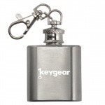 KeyGear sleutelhanger met miniatuurflesje 8 cm zilver KeyGear sleutelhanger met miniatuurflesje 8 cm zilver