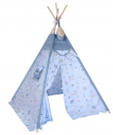 Kinder Hop tipi-tent Pow-Wow 170 cm polykatoen blauw 2-delig Kinder Hop tipi-tent Pow-Wow 170 cm polykatoen blauw 2-delig