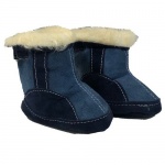 La Petite Couronne babylaarzen Suedine klittenband navy maat 16/17 La Petite Couronne babylaarzen Suedine klittenband navy maat 16/17