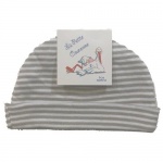 La Petite Couronne mutsje uni grijs/wit gestreept maat 56 La Petite Couronne mutsje uni grijs/wit gestreept maat 56