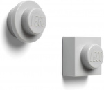 LEGO magneten 4,7 cm ABS/metaal grijs 2 stuks LEGO magneten 4,7 cm ABS/metaal grijs 2 stuks