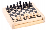Longfield Games zakformaat schaakspel 12 x 12 cm zwart/wit Longfield Games zakformaat schaakspel 12 x 12 cm zwart/wit