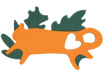 Manhattan Toy bijtring Tijger 14,6 cm siliconen oranje/groen Manhattan Toy bijtring Tijger 14,6 cm siliconen oranje/groen
