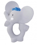 Meiya & Alvin bijtknuffel Alvin de olifant grijs/blauw 11 cm Meiya & Alvin bijtknuffel Alvin de olifant grijs/blauw 11 cm