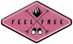 Moses opstrijkpatch Feel Free 7 x 4 cm roze/zwart Moses opstrijkpatch Feel Free 7 x 4 cm roze/zwart