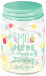 Moses potjeslamp Happy Me junior glas/staal 7,5 cm blauw Moses potjeslamp Happy Me junior glas/staal 7,5 cm blauw