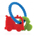 Nuby bijtring junior 19,6 cm siliconen blauw Nuby bijtring junior 19,6 cm siliconen blauw