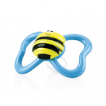 Nuby ovale fopspeen 3D-Paci-Pals siliconen 12 cm blauw Nuby ovale fopspeen 3D-Paci-Pals siliconen 12 cm blauw
