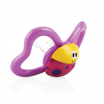 Nuby ovale fopspeen 3D-Paci-Pals siliconen 12 cm roze Nuby ovale fopspeen 3D-Paci-Pals siliconen 12 cm roze