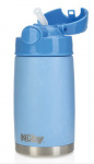 Nuby Pastel Inox Thermosbeker 300ml blauw 3jaar+ Nuby Pastel Inox Thermosbeker 300ml blauw 3jaar+
