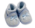 Nursery Time babysloffen met sokken junior 0-3 maanden lichtblauw Nursery Time babysloffen met sokken junior 0-3 maanden lichtblauw