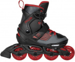 Playlife inline skates Dark Breeze 82A zwart/rood maat 32/35 Playlife inline skates Dark Breeze 82A zwart/rood maat 32/35