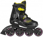 Playlife inline skates Joker hardboot 82A zwart/geel maat 28-31 Playlife inline skates Joker hardboot 82A zwart/geel maat 28-31