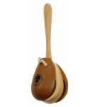 Rattlesnake castagnette hout bruin 19 cm Rattlesnake castagnette hout bruin 19 cm