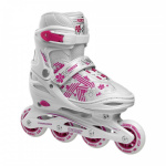 Roces inline skates Jokey 3.0 softboot 82A wit/roze mt 26-29 Roces inline skates Jokey 3.0 softboot 82A wit/roze mt 26-29