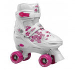 Roces quaddy 3.0 rolschaatsen wit/roze 30-33 Roces quaddy 3.0 rolschaatsen wit/roze 30-33