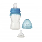 Saro drinkbeker 18 cm 250 ml transparant/blauw Saro drinkbeker 18 cm 250 ml transparant/blauw