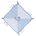Saro knuffeldoekje met lusjes en knoopjes hond 30 x 30 cm blauw Saro knuffeldoekje met lusjes en knoopjes hond 30 x 30 cm blauw