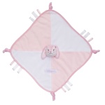 Saro knuffeldoekje met lusjes en knoopjes konijn 30 x 30 cm roze Saro knuffeldoekje met lusjes en knoopjes konijn 30 x 30 cm roze