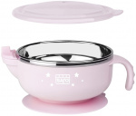 Saro warmhoudkom met zuignap 13 cm roze Saro warmhoudkom met zuignap 13 cm roze