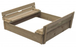 Swing King zandbak Robert 120 x 120 x 25 cm hout blank Swing King zandbak Robert 120 x 120 x 25 cm hout blank