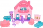 Tender Toys poppenhuisset 11-delig 20 cm roze Tender Toys poppenhuisset 11-delig 20 cm roze
